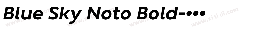 Blue Sky Noto Bold字体转换